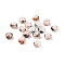 Opaque Spray Painted Glass Beads, Rondelle, Light Coral, 8x5mm, Hole: 2mm