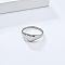 Heart 304 Stainless Steel Finger Rings for Women, Stainless Steel Color, US Size 7(17.3mm)