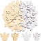 UNICRAFTALE 40pcs 2 Colors Angel Pattern Pendants Stainless Steel Charms Laser Cut Angel Pendant for Necklace Jewelry Making, Golden & Stainless Steel Color, Hole 1.2mm