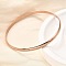 304 Stainless Steel Plain Bangles for Women, Rose Gold, 1/8 inch(0.4cm), Inner Diameter: 2-1/2 inch(6.3cm)