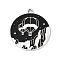Alloy Enamel Pendants, Platinum, Flat Round Charm, Balloon, 26x22.5x1mm, Hole: 2mm