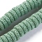 Natural Lava Rock Beads Strands, Dyed, Flat Round/Disc, Medium Aquamarine, 15~16x5~6mm, Hole: 2mm, about 34 pcs/Strand, 7.80''(19.8 cm)