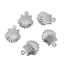Non-Tarnish Stainless Steel Pendants, Shell Shape Charm, Stainless Steel Color, 13.5x11mm, Hole: 1mm
