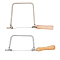 2 Pcs 2 Sizes 50# Steel Wire with Wood Handle Saw Frame, for Wood Stone Jade Metal Cutting, Platinum, 1pc/style