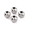 Non-Tarnish Textured 304 Stainless Steel Beads, Round, Stainless Steel Color, 6mm, Hole: 2mm