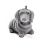 Flocky Opaque Resin Pendants, with Platinum Tone Iron Loops, Dachshund, 33.5x40x23mm, Hole: 2mm