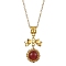 304 Stainless Steel Necklaces,  Natural & Synthetic Gemstone and Alloy Charms, 17.83 inch(45.3cm)
