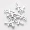 Non-Tarnish 201 Stainless Steel Pendants, Ankh Cross, Stainless Steel Color, 16x8x1.1mm, Hole: 1.5mm