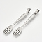 Non-Tarnish 304 Stainless Steel Big Pendants, Fork Shape, Stainless Steel Color, 50x9x2mm, Hole: 7x4mm