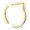 Gold Triangle Adjustable Cuff Rings, Open Rings, Size 6, Golden, 16mm