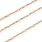 Ion Plating(IP) 304 Stainless Steel Cable Chains, with Spool, Flat Oval, for Jewelry Making, Soldered, Real 18K Gold Plated, 2x1.5x0.4mm, about 65.61 Feet(20m)/roll