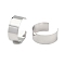 Brass Plain Wide Cuff Bangles, Long-Lasting Plated, Lead Free & Cadmium Free, Platinum, Inner Diameter: 2-3/8 inch(6cm)