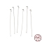 925 Sterling Silver Flat Head Pins, Silver, 22 Gauge, 30x0.6mm, Head: 2mm