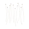 Brass Ball Head pins, Silver, 24 Gauge, 44x0.5mm, Head: 2mm