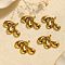 304 Stainless Steel Pendants, Three Teardrop Charm, Real 18K Gold Plated, 23.5x35x3.5mm, Hole: 1.8mm