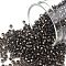 TOHO Round Seed Beads, Japanese Seed Beads, (750) Copper Lined Black Diamond, 11/0, 2.2mm, Hole: 0.8mm, about 5555pcs/50g