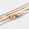 304 Stainless Steel Snake Chain Necklace Making, with Lobster Claw Clasps, Mixed Color, 17.7 inch(45cm)