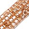 Electroplate Glass Beads Strands, Cube, Faceted, Peru, 7x7x7mm, Hole: 1.4mm, about 98~99pcs/strand, 26~27.44''(66~69.7cm)
