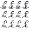 40Pcs Alloy Pendants, Long-Lasting Plated, Hat, Platinum, 12x11mm, Hole: 1.8mm