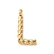316 Surgical Stainless Steel Pendants & Charms, Golden, Letter L, 14x7x2mm, Hole: 2mm