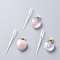 Natural Rose Quartz Openable Perfume Bottle Pendants, with 304 Stainless Steel Findings and Plastic Transfer Pipettes, Heart, 37.5~38x25~25.5x11~12mm, Hole: 1.6mm, 1pc/set, Capacity: 2.5ml(0.08 fl. oz)
