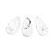 Natural Howlite Pendants, Teardrop Charms, 40x20x8mm, Hole: 1.2mm