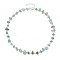 Natural Green Aventurine Chip Beaded Necklaces, with 304 Stainless Steel Chain Extender, Stainless Steel Color, 16.65 inch(42.3cm)