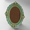 Retro Style Resin Photo Frame Stand, Oval, 257x206x27mm