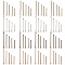 200Pcs 20 Style Eco-Friendly Brass Bar Links, Mixed Color, 20~40x1mm, Hole: 1mm, 10pcs/style