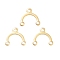 201 Stainless Steel Rainbow Chandelier Component Links, Real 18K Gold Plated, 9x9x0.5mm, Hole: 1mm