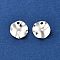Brass Charms, Flat Round Charm, Cadmium Free & Lead Free, 925 Sterling Silver Plated, 10x2mm, Hole: 1.2mm