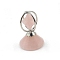 Natural Rose Quartz Rotatable Merkaba Star Figurines, for Home Desktop Decoration, 28x40mm
