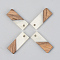 Resin & Walnut Wood Pendants, Opaque, Rectangle, Floral White, 23x8.5x3mm, Hole: 2mm
