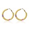 Bohemia Style Colorful Clay Beads Hoop Earrings, Ring