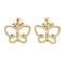 Brass Micro Pave Cubic Zirconia Pendants, Butterfly Charms, Cadmium Free & Lead Free, Rack Plating, Long-Lasting Plated, Real 18K Gold Plated, 21x25.5x4mm, Hole: 5x3.5mm