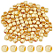 CREATCABIN 200Pcs Real 18K Gold Plated Brass Beads Cube Spacer Beads Gold Beads Charms Square Tiny Loose Smooth Beads Stackable Metal Beads Cornerless for Bracelet Necklace DIY Jewelry Making 2.5mm