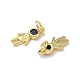 Латунные микро проложить кубического циркония подвески KK-L243-13G-02-2