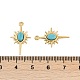 Подвески-солнца из синтетической бирюзы STAS-I325-140A-G-3