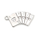 Латунные микро проложить кубического циркония подвески KK-L229-067P-1