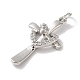 Подвески из латуни и прозрачного циркония с покрытием стойки KK-L216-055P-2