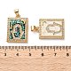Латунные микропаве прозрачные подвески с фианитом KK-S048-03G-3