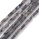 Натуральные черные бусины из ларвикита G-C301-06-1