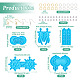 Pandahall 5 шт. 5 стиля кулон с фазой луны и звездой силиконовые Молды DIY-TA0004-98-3
