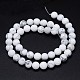 Круглый природных Howlite шарик нити G-F222-14-12mm-3