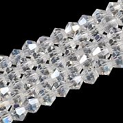 Прозрачные стеклянные бусины гальваническим пряди GLAA-F029-3mm-A13