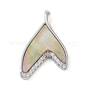 Латунные микропаве прозрачные подвески с фианитом KK-Q816-05P-02