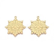 Рождественские подвески-снежинки из нержавеющей стали 304 STAS-T067-38G