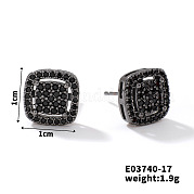 Шикарные латунные кубические серьги из циркония ZD1304-9