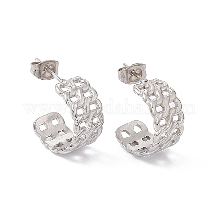 Серьги-гвоздики из нержавеющей стали марки 304 EJEW-G314-03A-P-1