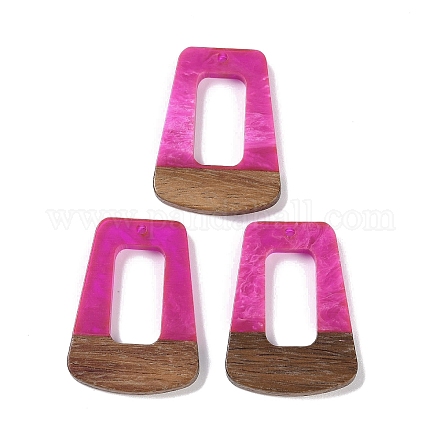 Подвески из смолы и дерева WOOD-F015-11G-1